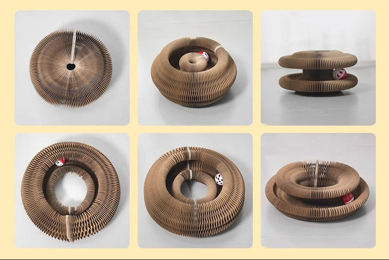 Jouet Accordéon pour Chat – Griffoir Magique et Balle Interactive