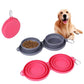 Gamelle double pliable en silicone pour chien et chat