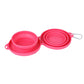 Gamelle double pliable en silicone pour chien et chat