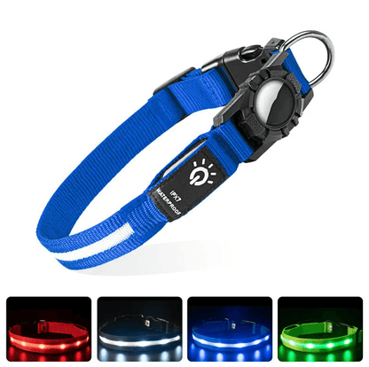 Collier LED intelligent avec support AirTag intégré