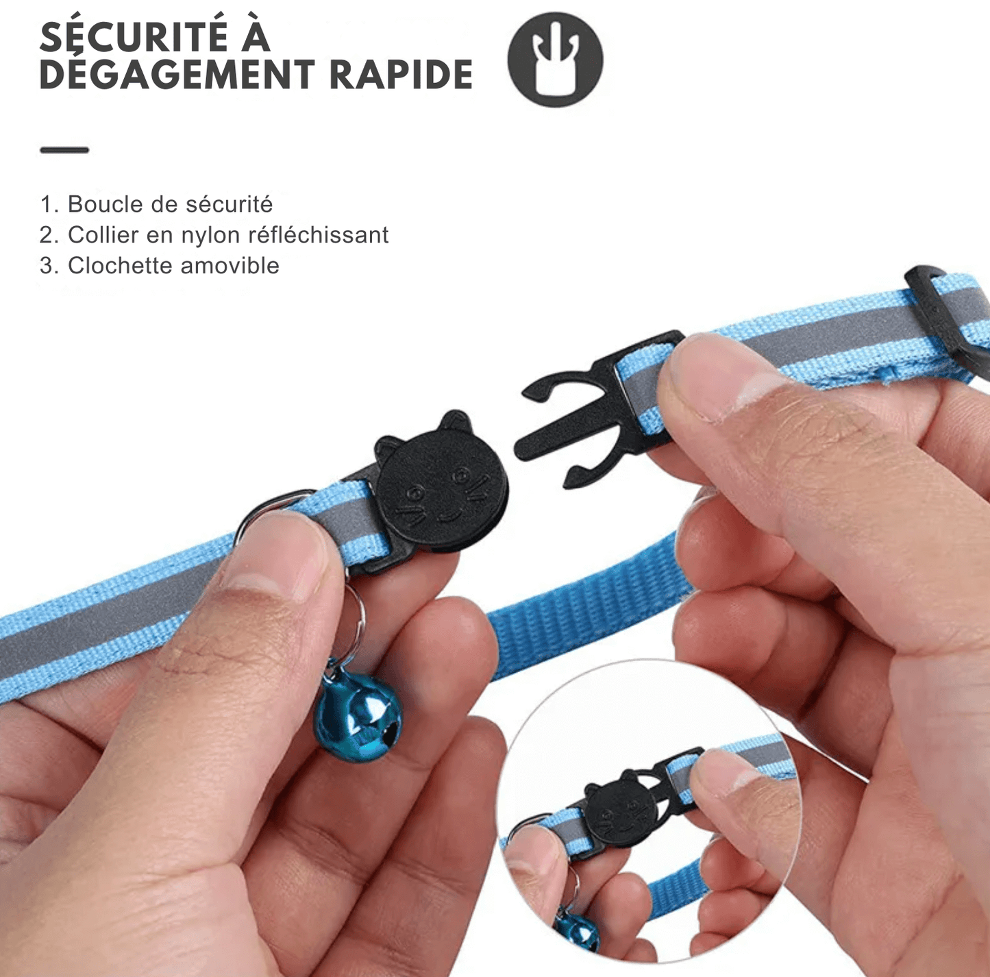 Collier Chat AirTag (non inclus) - Ne Perdez Plus Jamais Votre Félin !