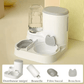 Distributeur Semi-Automatique 2 en 1 – Nourriture & Eau Toujours Disponibles