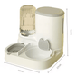 Distributeur Semi-Automatique 2 en 1 – Nourriture & Eau Toujours Disponibles