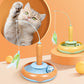 Jouet Interactif 2-en-1 pour Chat – Balle Tournante & Plume Folle