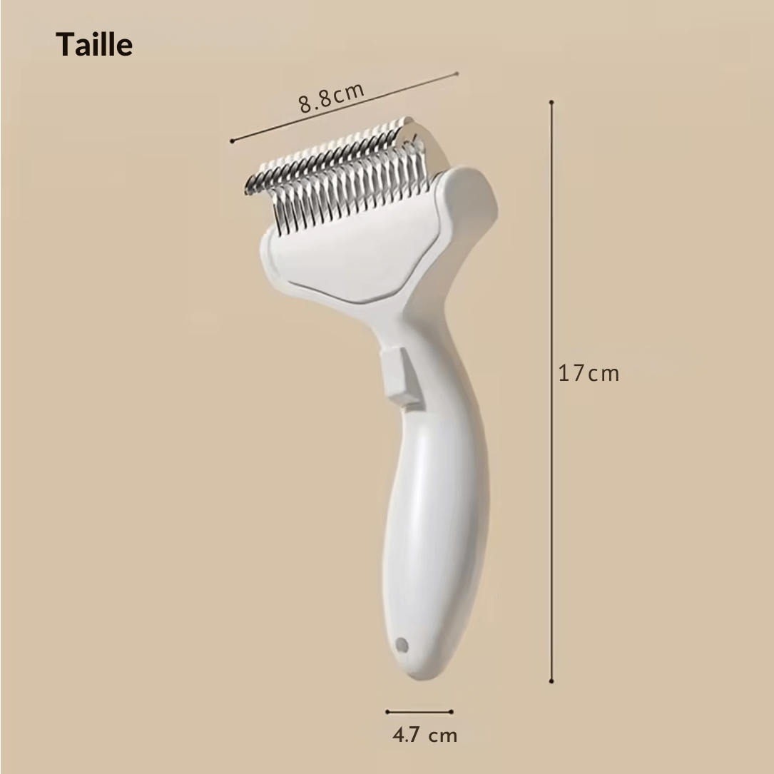 🐶 Brosse Magique Anti-Nœuds – Poils Longs & Épais | Acier Inoxydable & Poignée Ergonomique